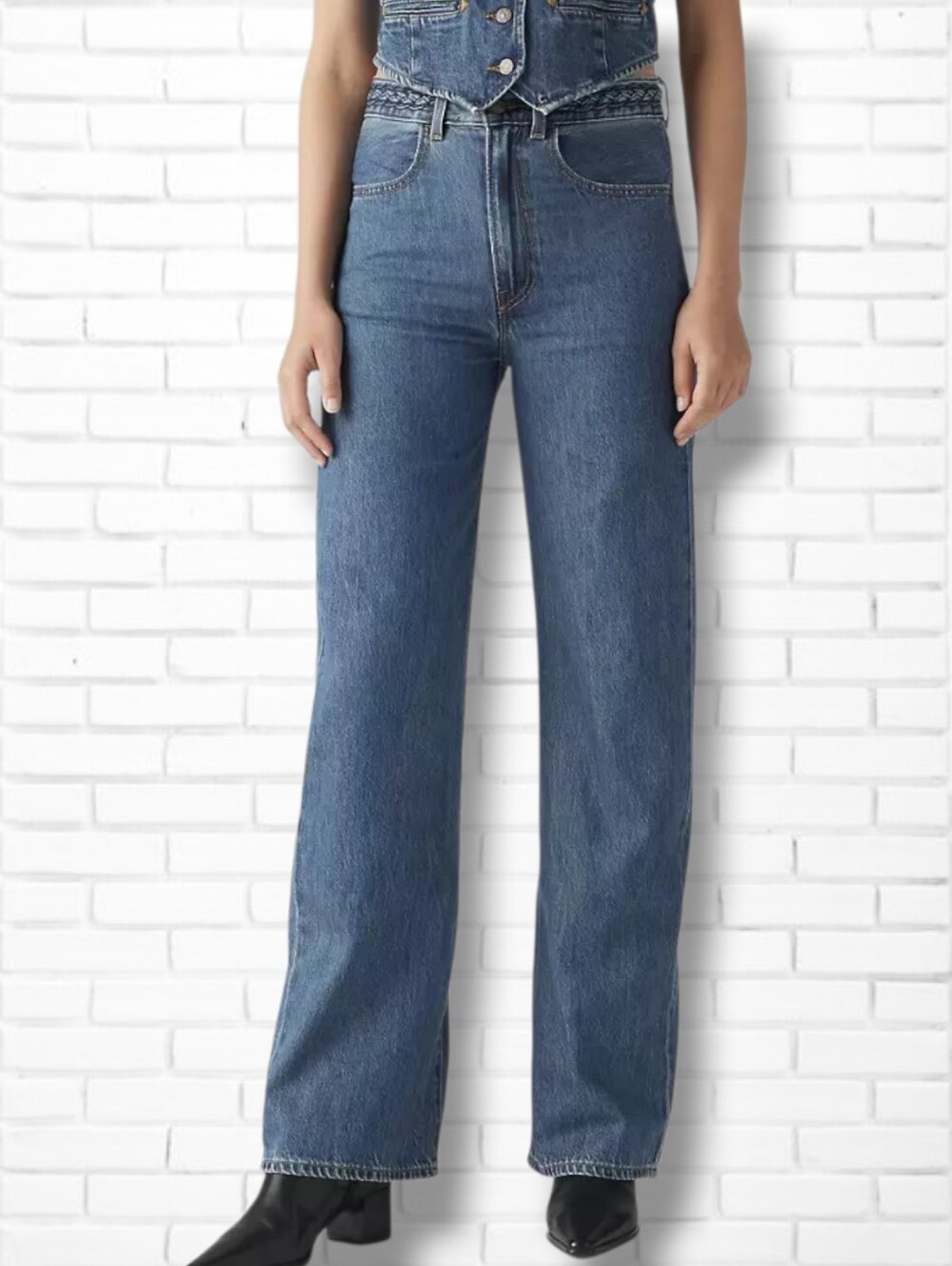 Levi's Ribcage Wide Leg Braided Women's Jeans Size 29 X 32 L NWT